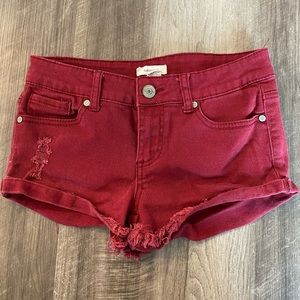 Blue Asphalt Maroon Shorts